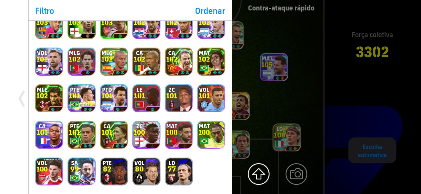 Conta Efootball com 3302 max de força!