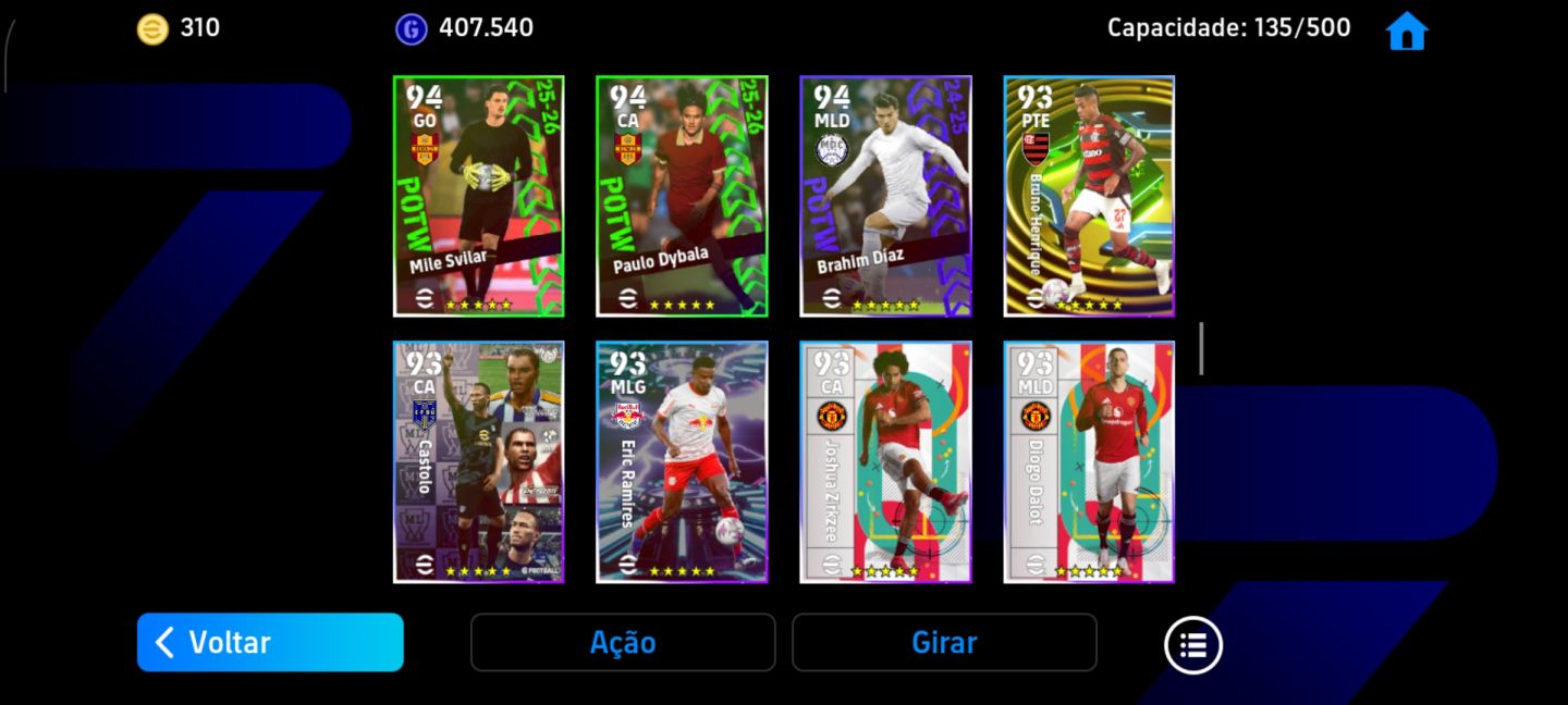 CONTA EFOOTBALL MOBILE COM FORÇA COLETIVA 3187!