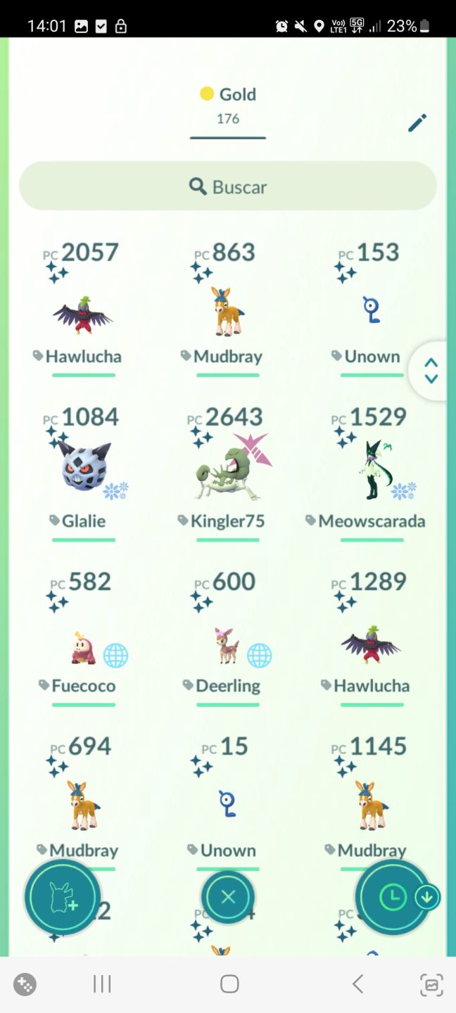 Conta Pokemon GO 700 Shinys Raros Nv 61