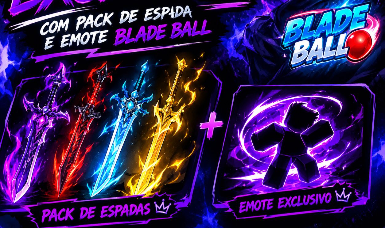 Blade ball pack de espada e emote junto