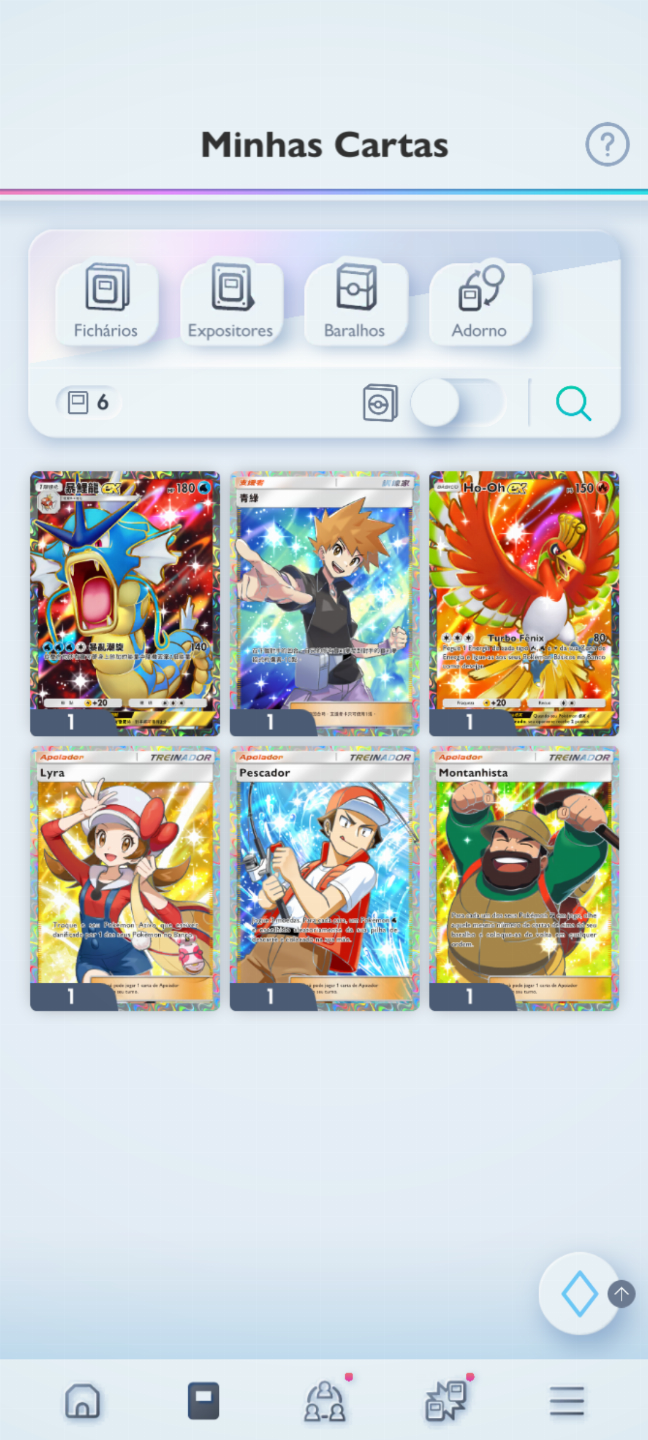 Conta Pokémon TCG - NV 37 com mais de 2k cartas, muitos Shinys e Full Art!!!