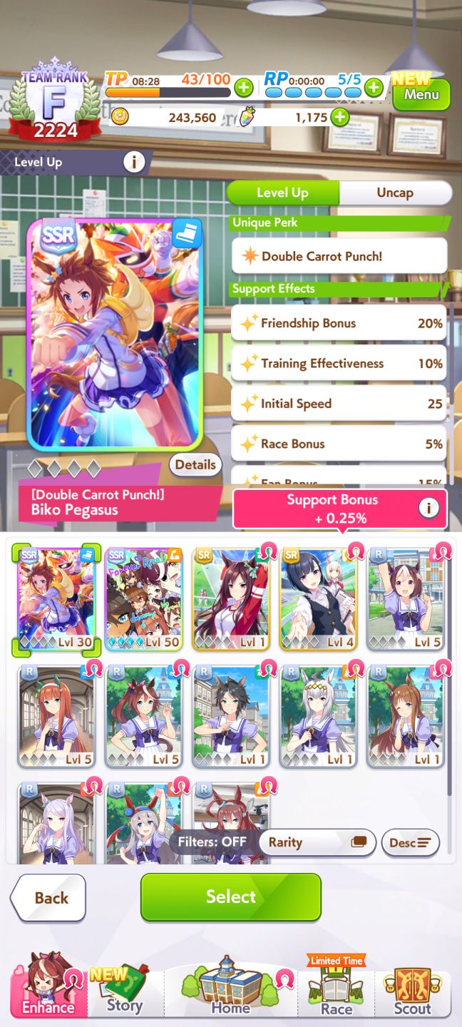Uma Musume Global | Daiwa Scarlet 5 + 2 SSR | Conta Iniciante
