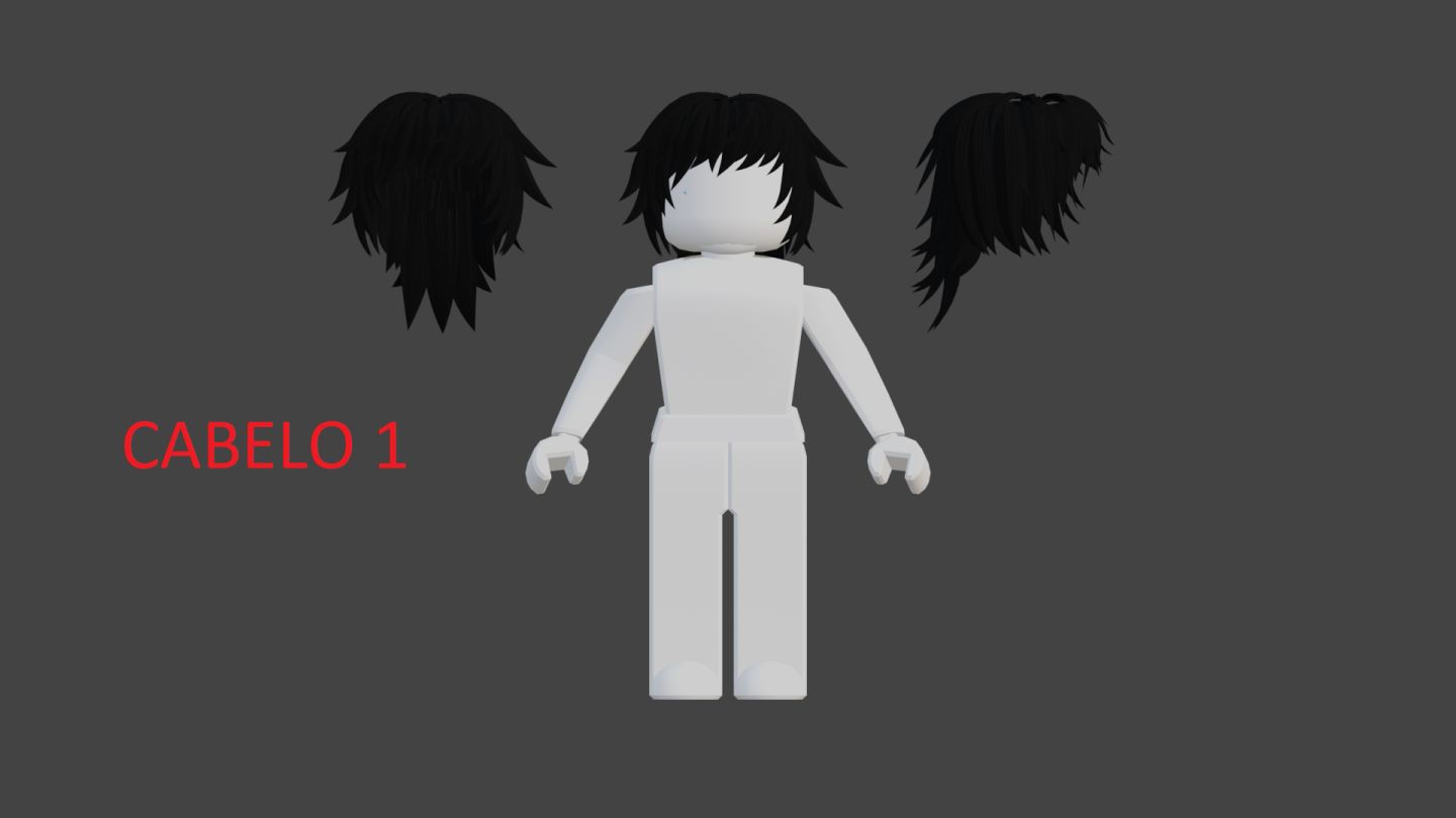 CABELOS 3D FEITOS NO BLENDER PARA SEU JOGO ROBLOX