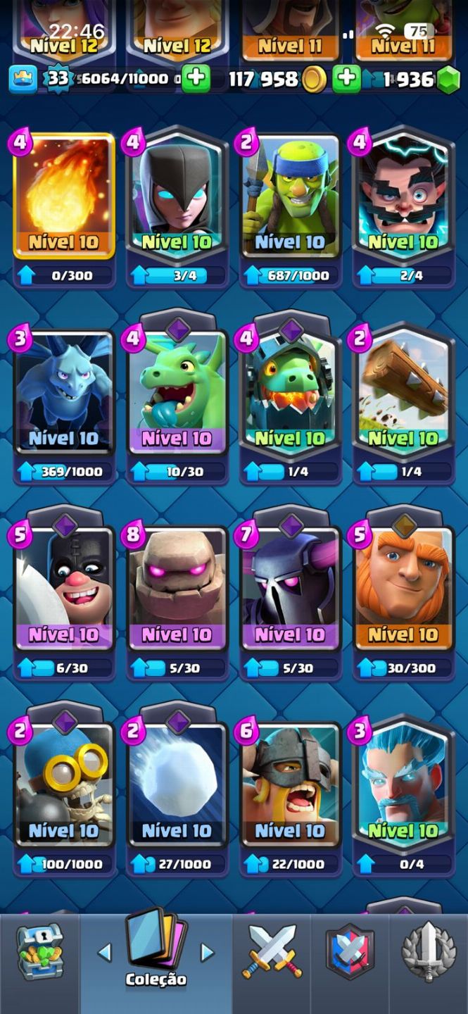 CLASH ROYALE | 7000 TROFÉUS | REI 11 | 4 CAMPEÕES | 3 EVOS | 2000 GEMAS