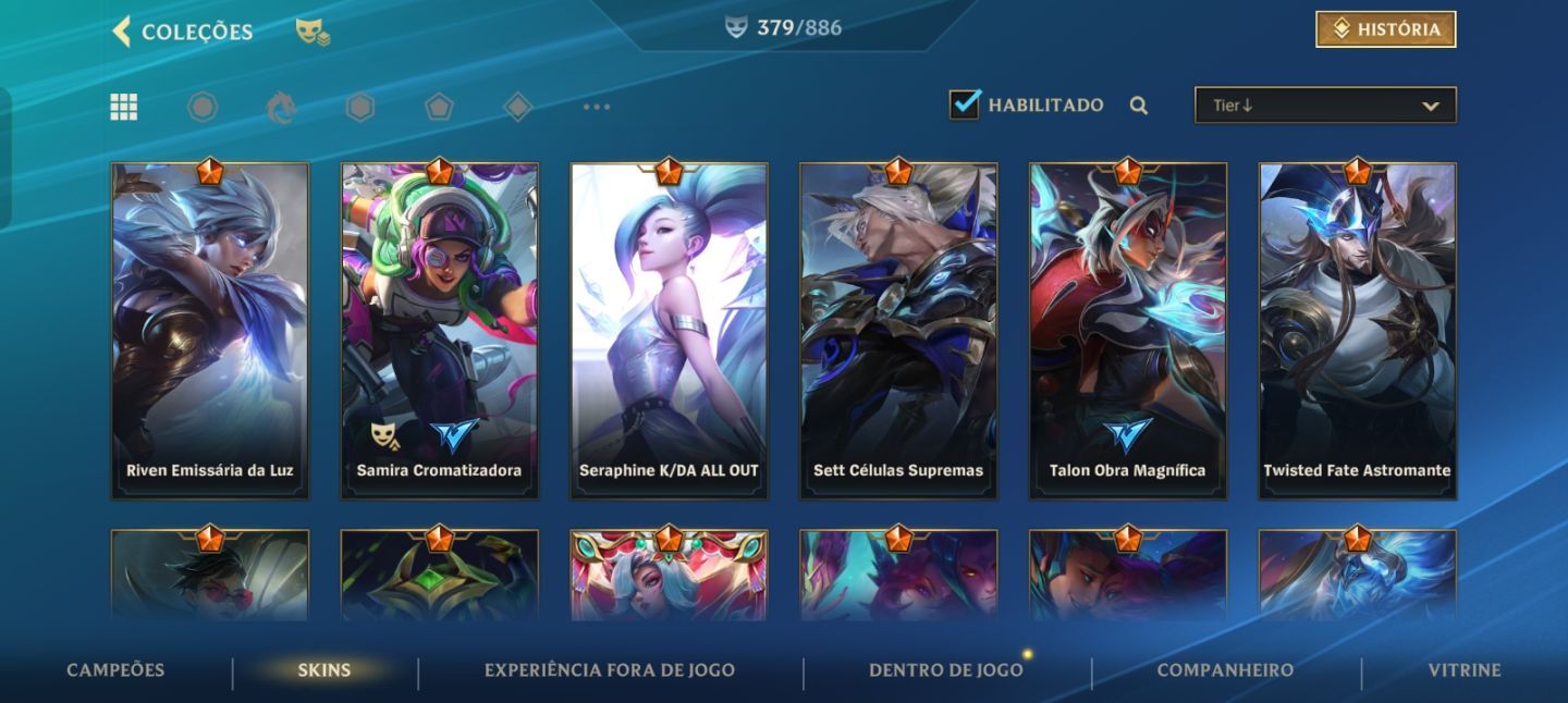 Conta muito rara Wr, 340+ skins 70K Coleção