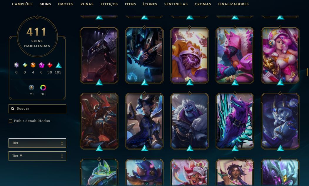 CONTA LOL | 411 SKINS | SEASON 2014
