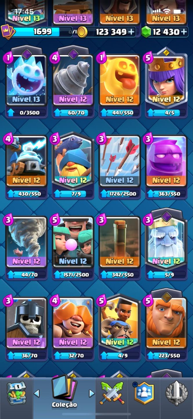 CONTA CLASH ROYALE NÍVEL 15, COM 10.500 TROFÉUS, ARENA 26