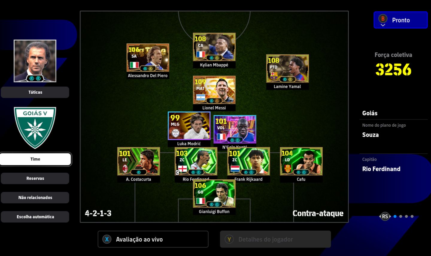 Conta Efootball Xbox/PC - Del Piero, Mbappé, Yamal, Romario, Messi, Kane e etc
