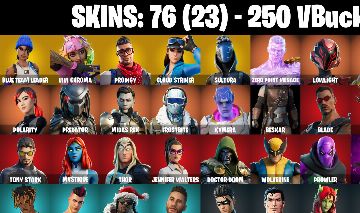 CONTA FORTNITE com Prodigy | Cloud Striker|Sultura|Zero Point Menace e 76 SKINS