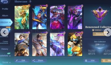 Conta de mobile Legends com skin Granger prime