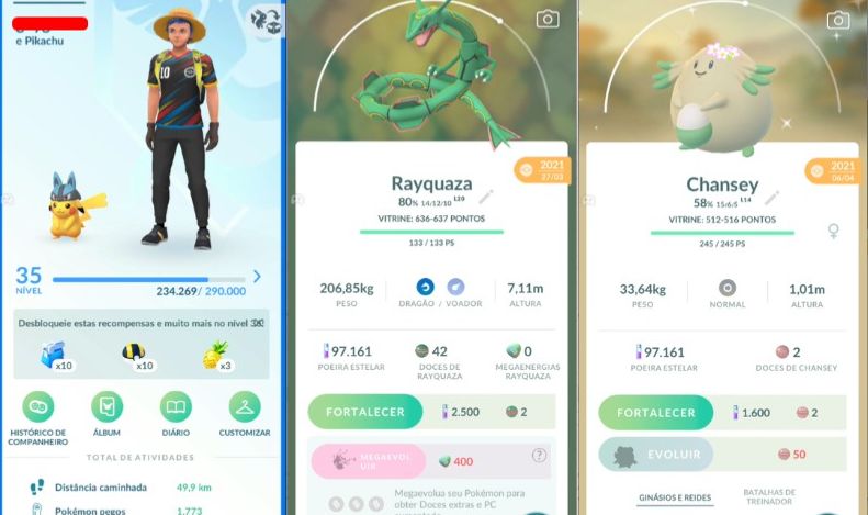 CONTA POKEMON GO LEVEL 35 | 16 LENDARIO | 24 BRILHANTE | PKM E LENDARIO ANTIGOS