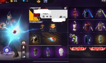 CONTA FREE FIRE MUITO GEMADA COM UMP ATRIBUTADA, SKIN DA XM8 ROXA