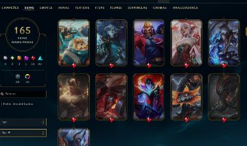 CONTA LOL PRATA COM 165 SKINS - MMR ALTO