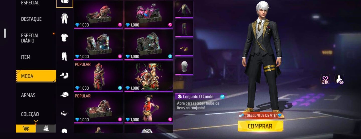 CONTA FF 6ANOS LVL 69 ANGELICAL DOURADA ASSASSIN'S CREED 115 MODAS 304 VEÍCULOS