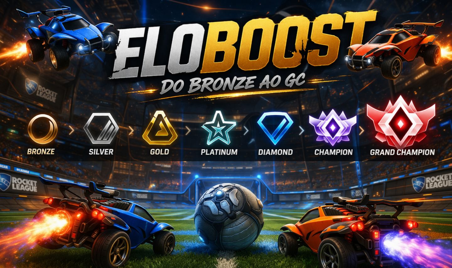 Rocket League: Boost De Conta/Elojob/Boost De Rank/Rank Boost/Subir Rank (PC)