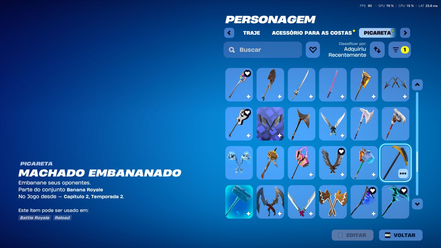 CONTA FORTNITE, MAIS DE 2000 REAIS GASTOS COM SKINS DESDE A SEASON 7