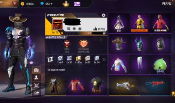 CONTA FREE FIRE SUPER RARA, STEAMPUNK, 7 PASSE E INCUBADORAS ANTIGAS