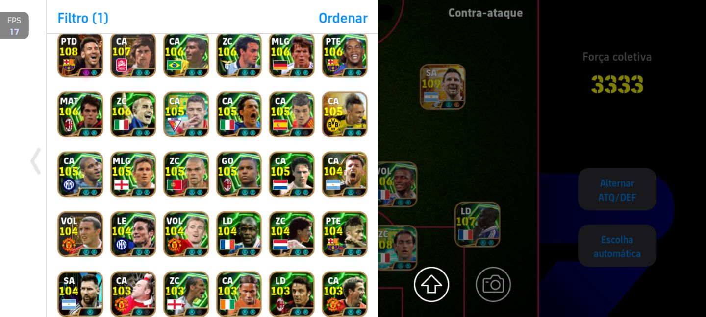 Conta efootball com 3337 de força (valor negociável)