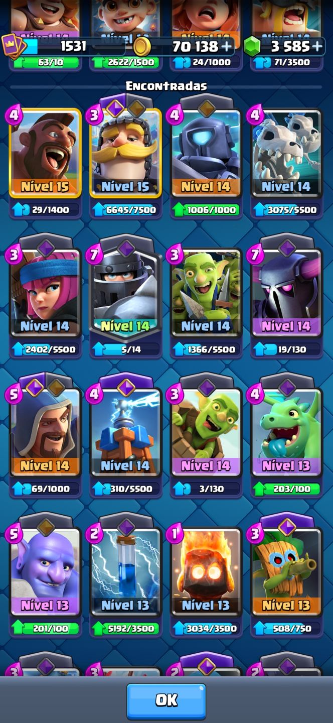 Conta Clash royale full acesso