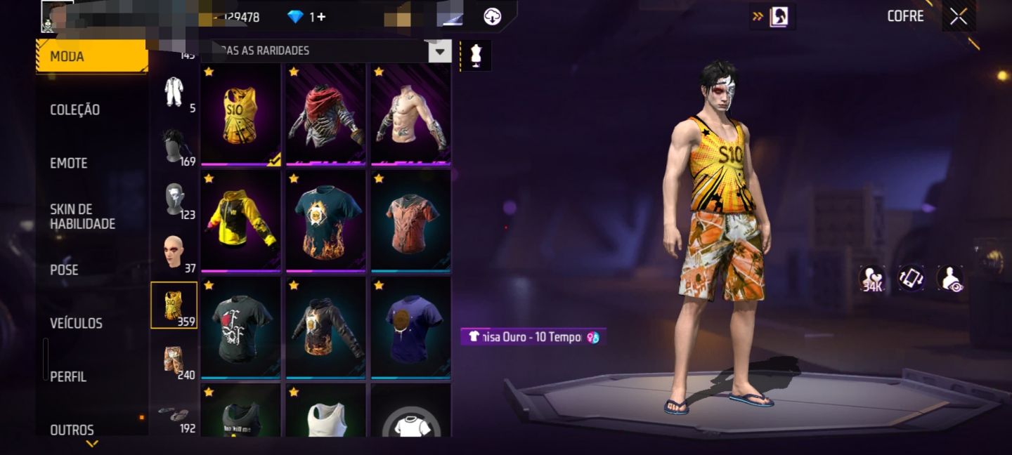 CONTA DE FREE FIRE COM 8 ANOS !/COM BASTANTE SKIN BONITAS, EVOLUTIVAS E RARAS !