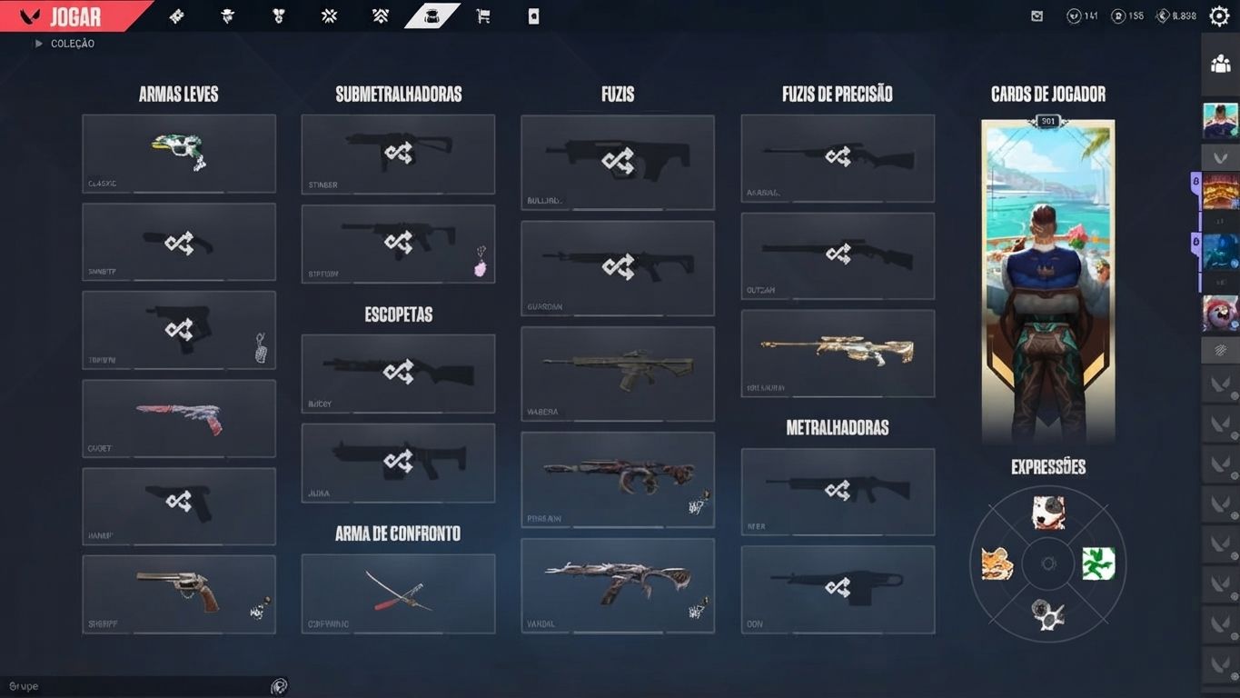 CONTA VALORANT MUITAS SKINS