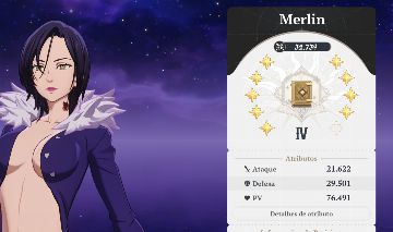 Conta com Merlin P9 - 7DS origins