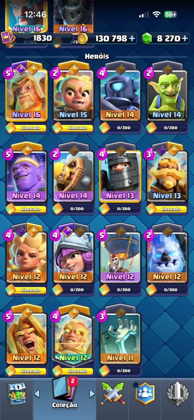 Conta com 25 level 16 e 8k de gemas