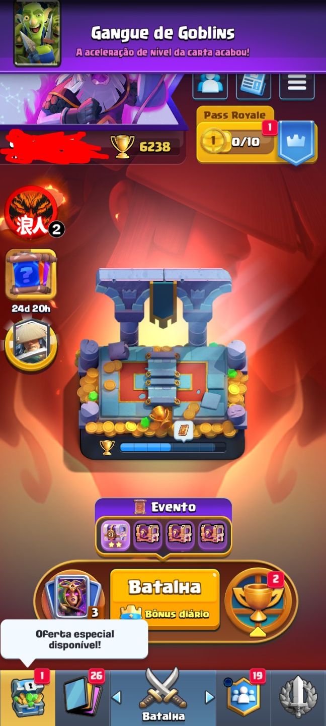 CONTA DE CLASH ROYALE TOP