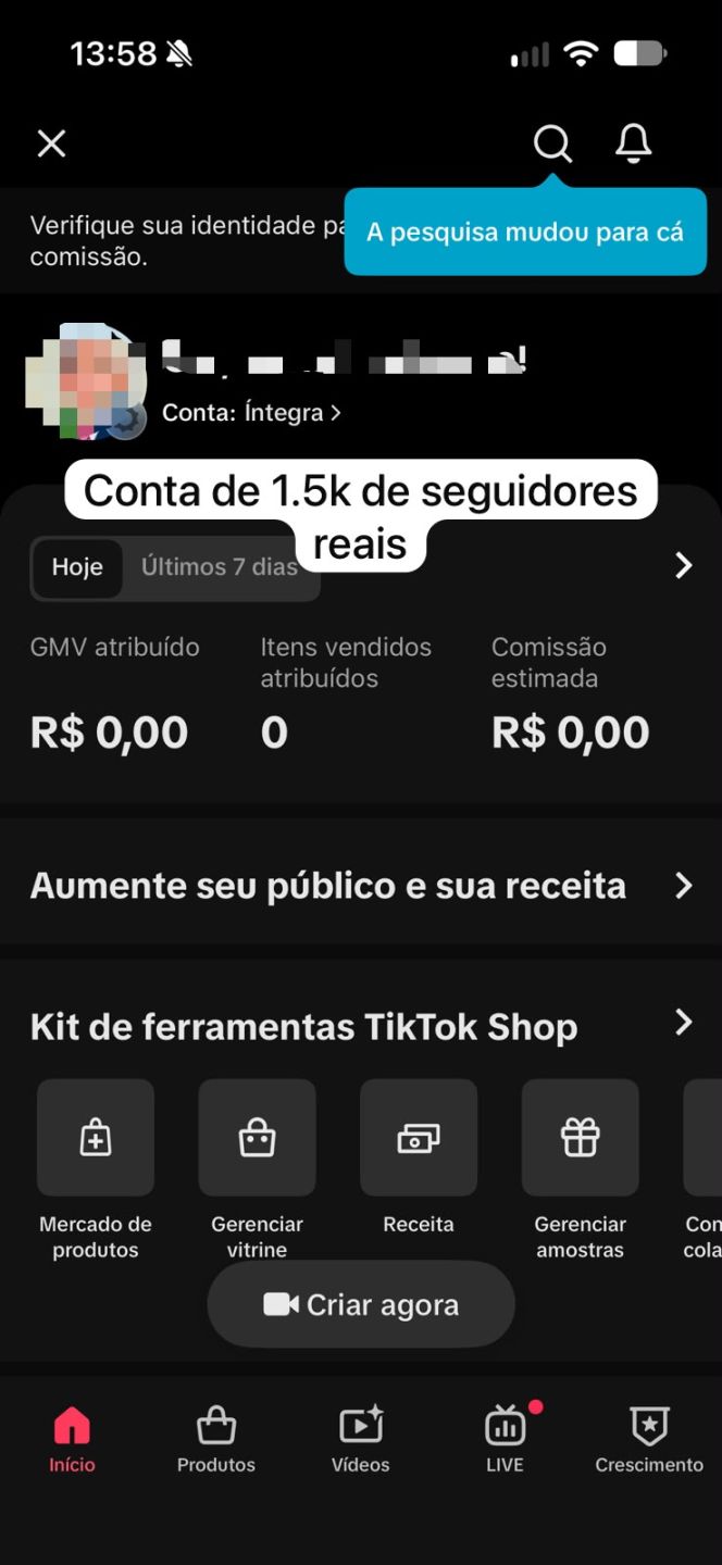 Contas Tik tok Shop | Seguidores Reais | Engajadas | Tiktok Shop | Live Studio