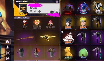 Conta free fire muita rara e exclusiva