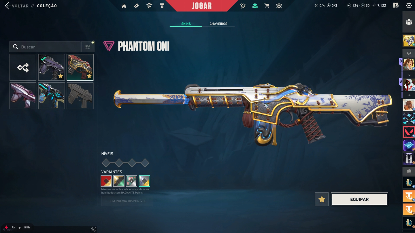 Conta Valorant com Xenocaçadora e muitas skins