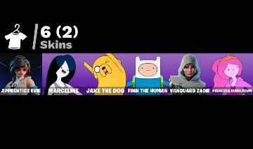 CONTA FORTNITE FA | FINN | JAKE | MARCELINE | PRINCESA JUJUBA