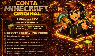 MINECRAFT ORIGINAL PERMANENTE - FULL - Minecraft - Contas - GGMAX