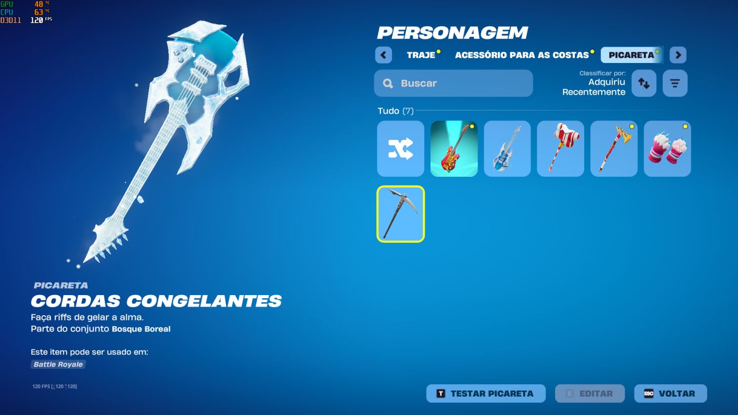 Conta fortnite com 6 skins
