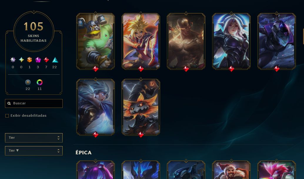 CONTA LOL - PLATINA - LV 117