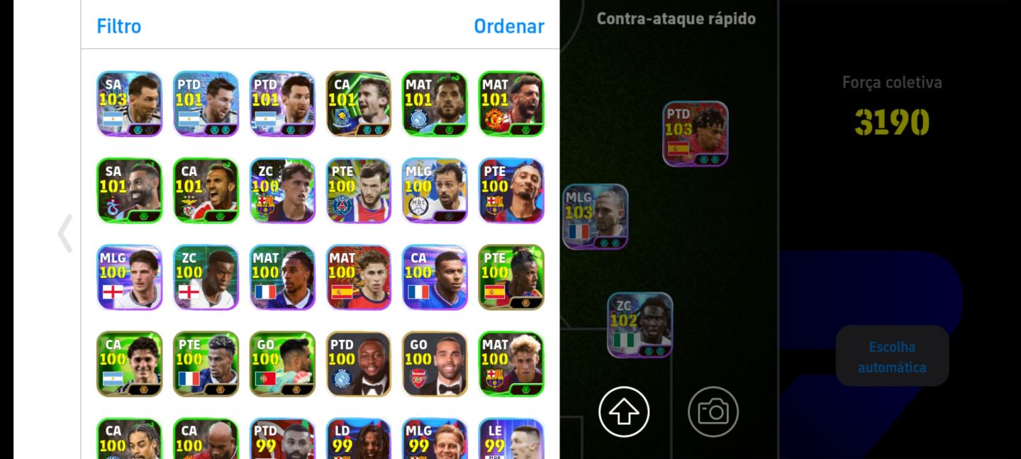 CONTA eFOOTBALL 3190 FC | RONALDINHO 106 + CASILLAS 105 + 1360 MOEDAS
