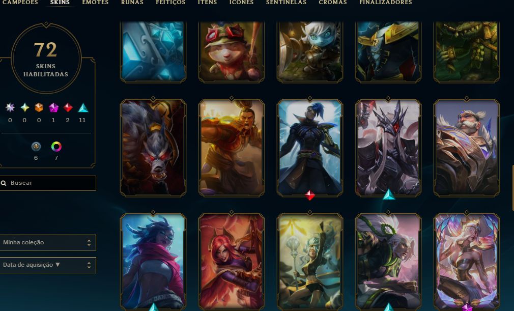 [Entrega Automática] Lol Prata, 72 Skins, Skins Mítica e Lendária, 28K Ea, Lvl69