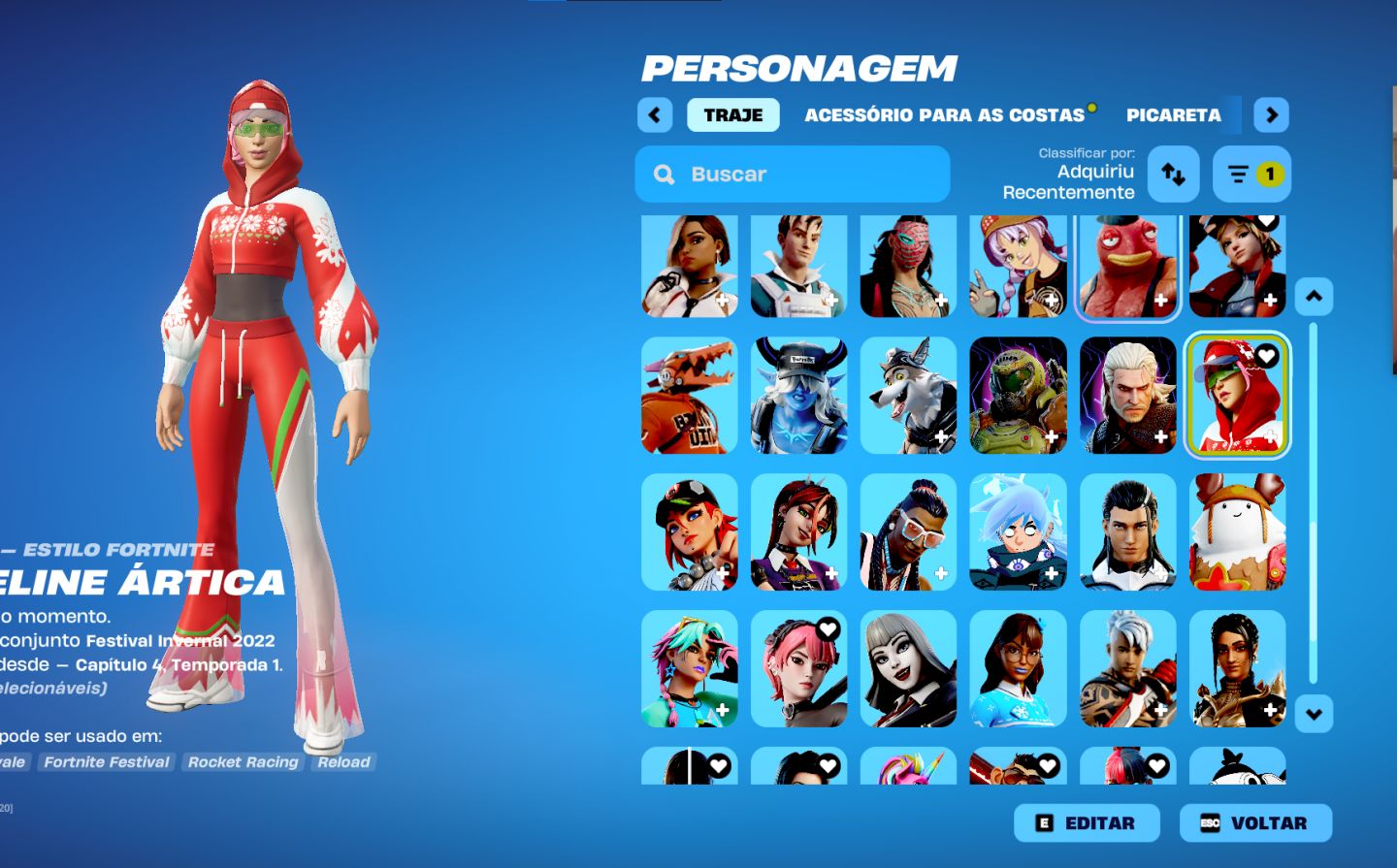 CONTA FORTNITE MEDIANA 950 VBUCKS TRYHARD PREÇO NEGOCIAVEL!