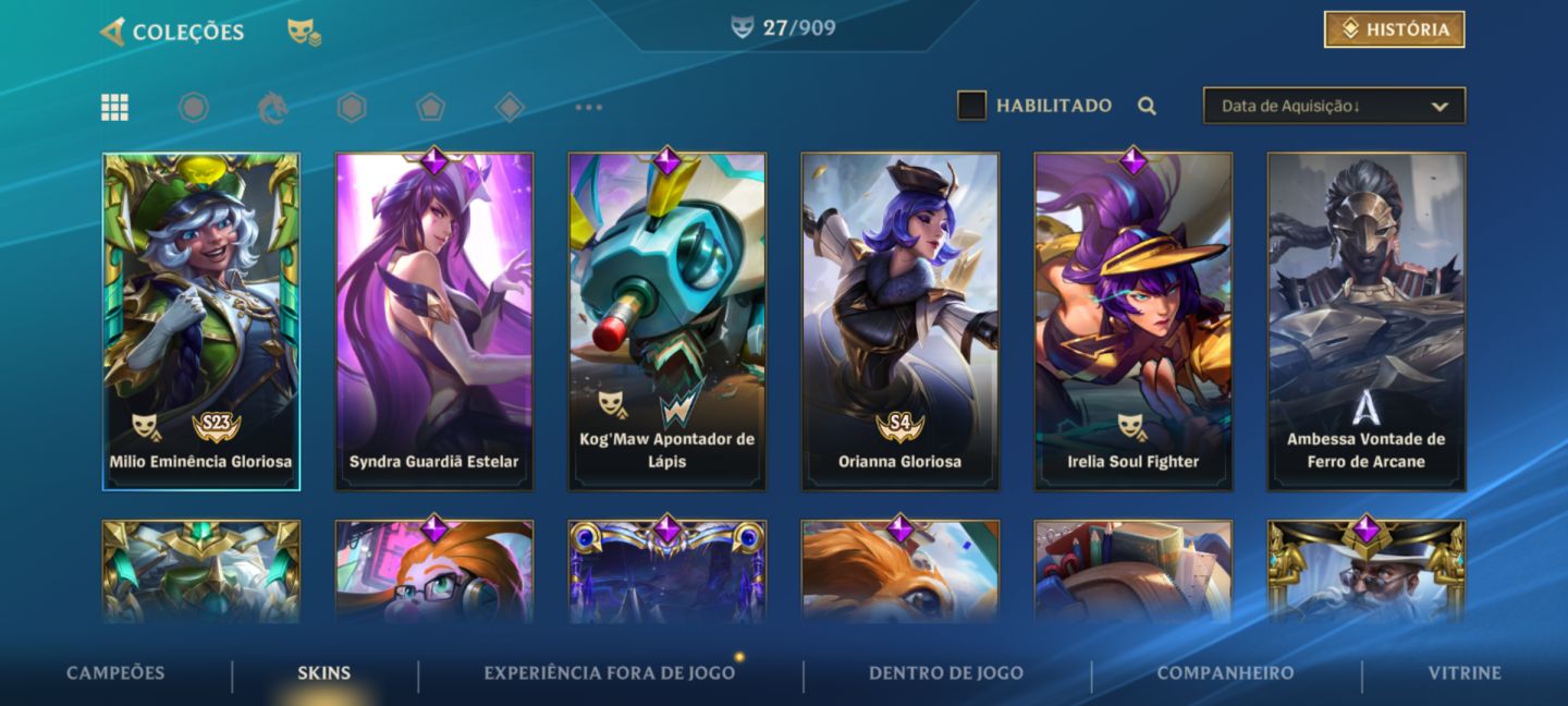 Conta wild Rift atualmente mestre
