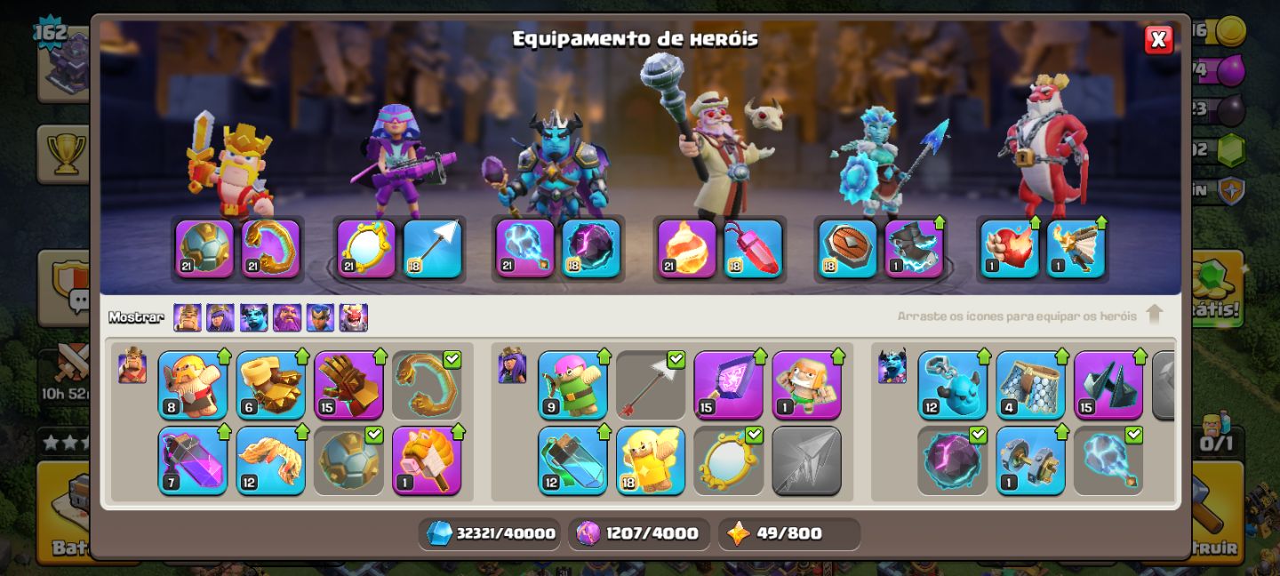 Um em dois conta de clash of clans e clash royal