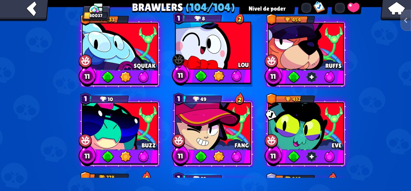 Conta Brawl nivel competitivo