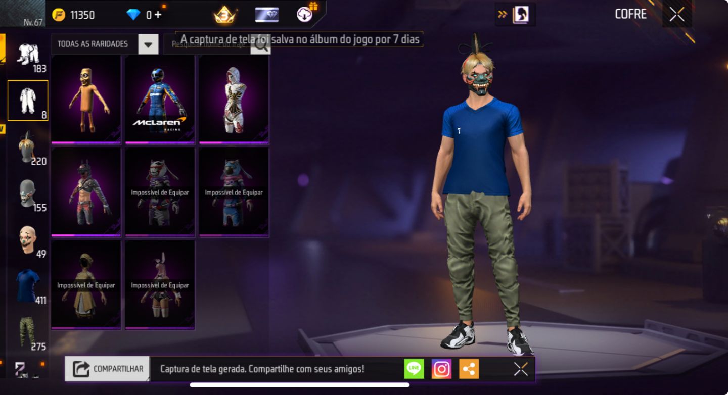 CONTA DE FREE FIRE | UMP ATT SAKURA | AVENTUREIRO, FITINHA | PREÇO ÚNICO!!