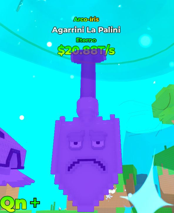 EMPURRE UM BLOCO DA SORTE - ROBLOX - BRAINROTS FORTES, ETERNAL E OMEGA!!!