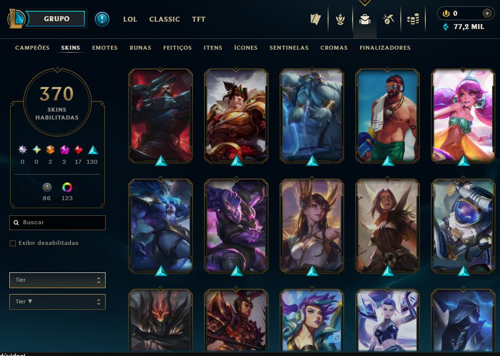 CONTA LEVEL 587 | 376 Skin | ESMERALDA | TROCA DE EMAIL e VERIFICACAO
