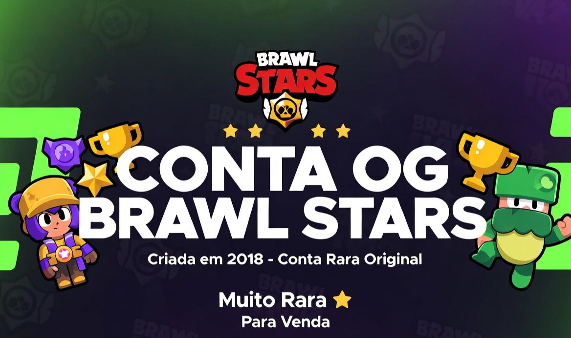 CONTA DE BRAWL STARS 80k de trofeu OG 2018 80k de trofeu