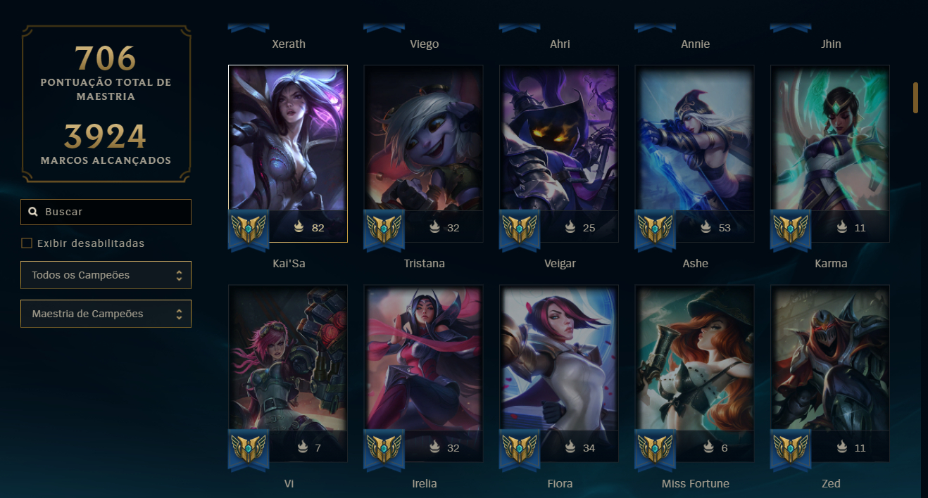 Conta lol D2, 949 skins.