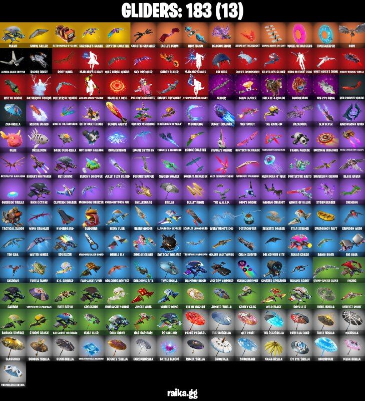 188 Skins - Black Knight, The Reaper, Floss, Neo Versa, Gold Midas, 700 vbucks