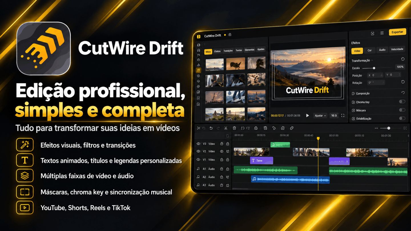 DRIFT - editor de Video alternativo ao Cap CUt - Baixar e Usar - Pagamento único