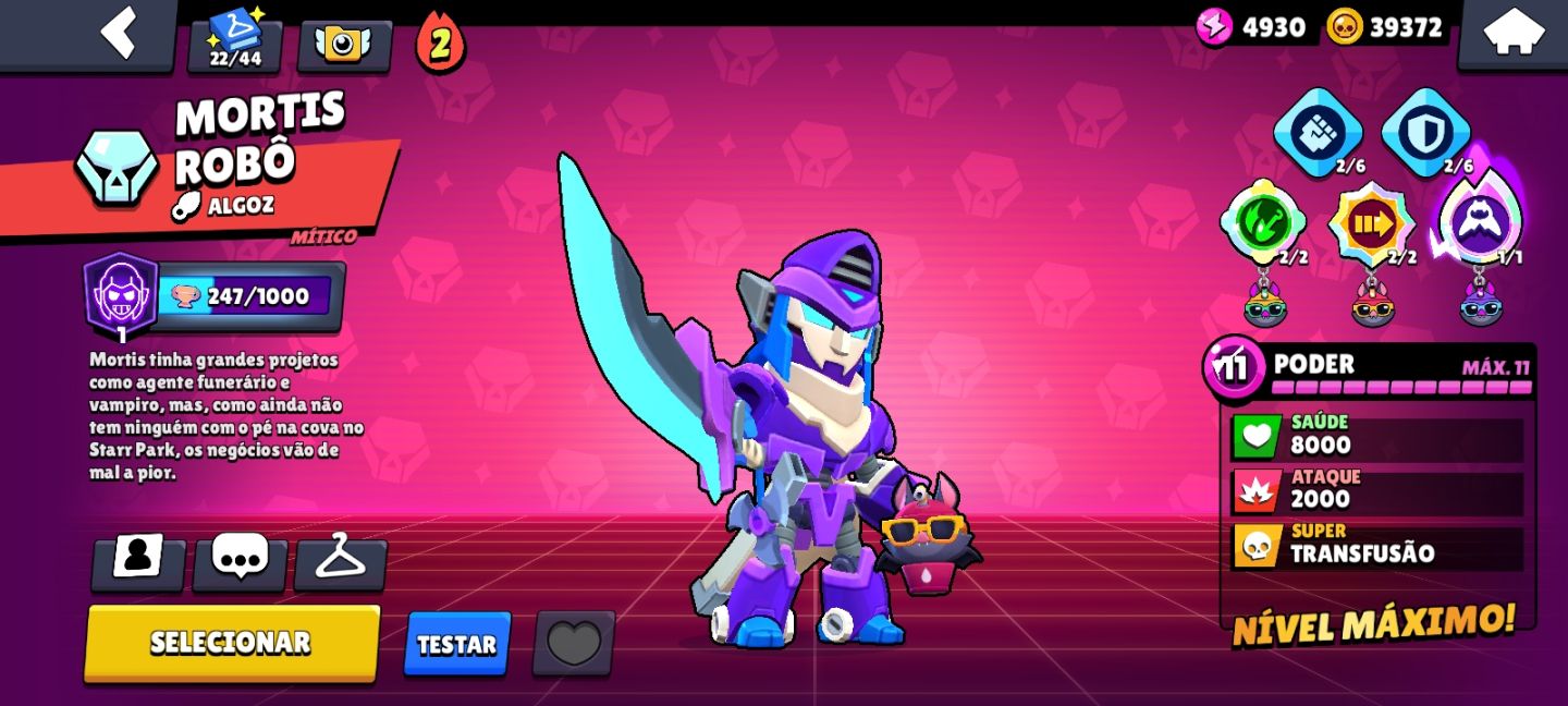 Conta de Brawl Stars com 40k de Troféus e muitas Skins e Recursos!!