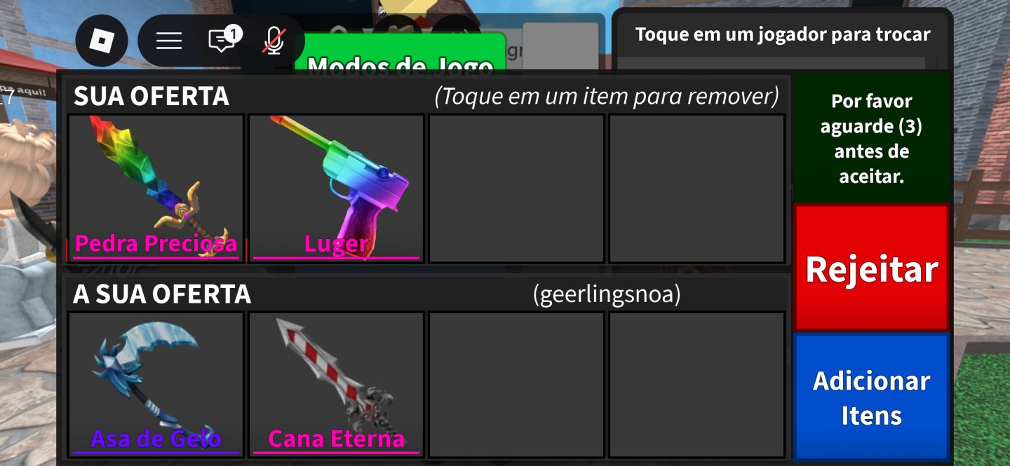 Vendem-se armas mm2 (pack de duas chromas)